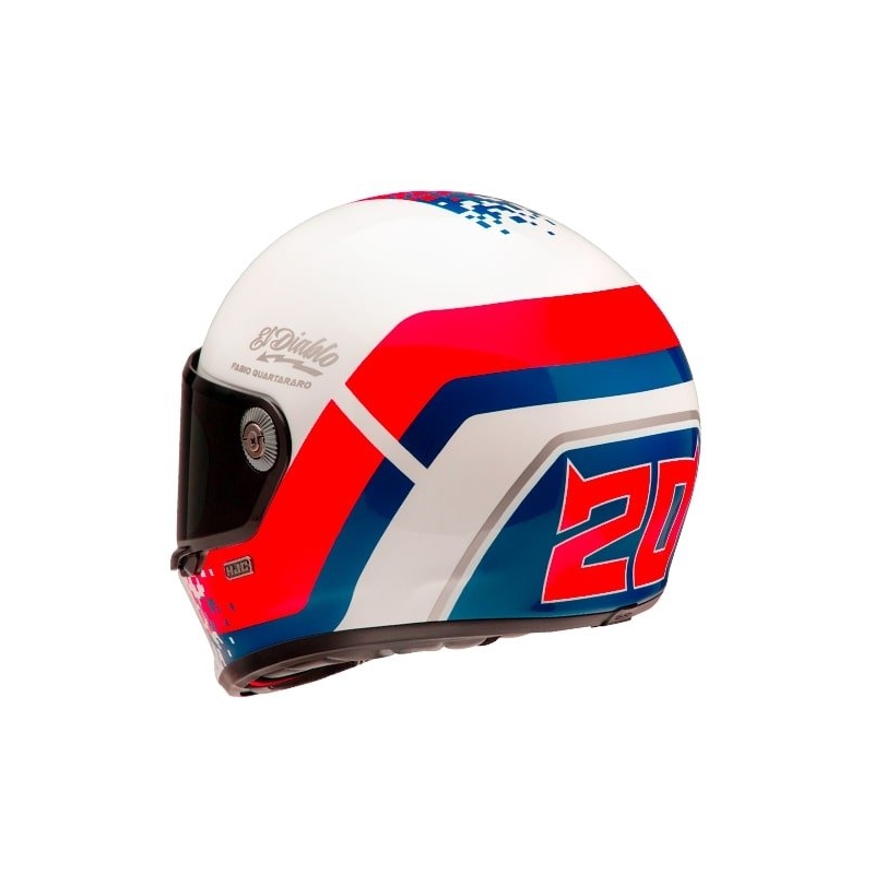 Integrálna helma na motorku HJC V10 Fabio Quartararo 20 Retro bielo-červeno-modrá