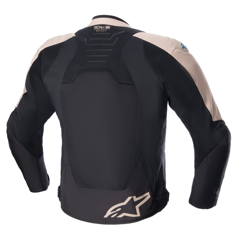 Bunda na motorku Alpinestars SMX Air svetlo hnedo-čierno-modrá