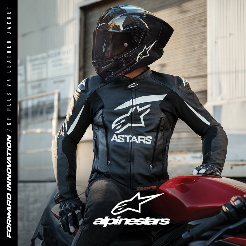 Bunda na motorku Alpinestars GP PLUS 4 čierno-biela