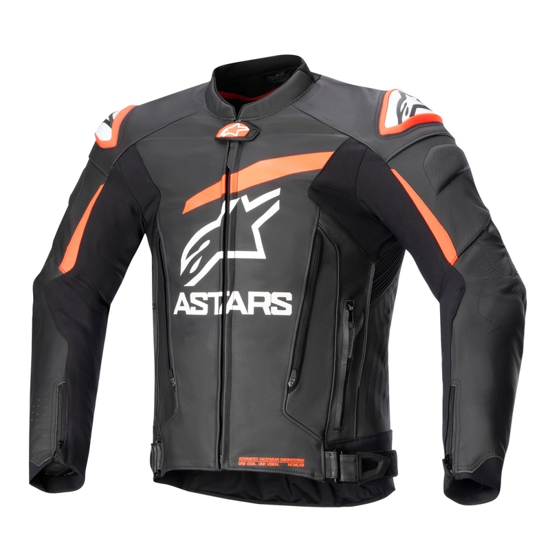 Bunda na motorku Alpinestars GP PLUS 4 čierno-fluo červeno-biela