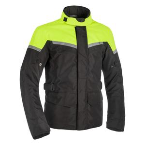 Bunda na motocykel Oxford Spartan Long WP čierno-fluorescenčno žltá