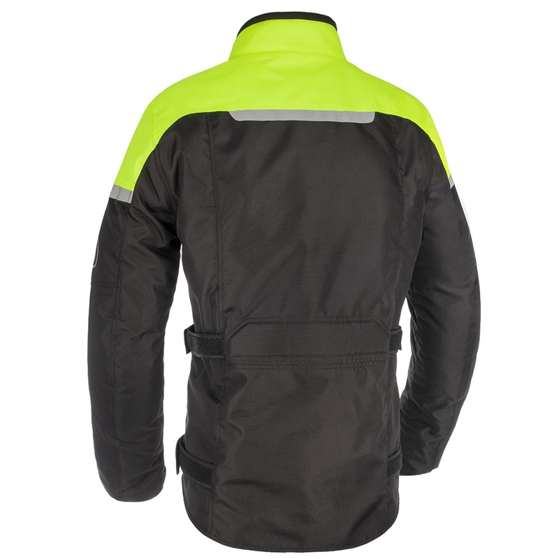 Bunda na motocykel Oxford Spartan Long WP čierno-fluorescenčno žltá