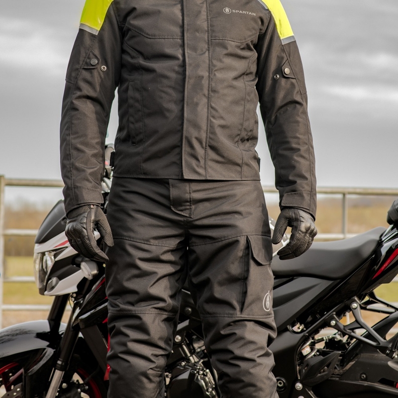 Predĺžené nohavice na motocykel Oxford Spartan WP čierne