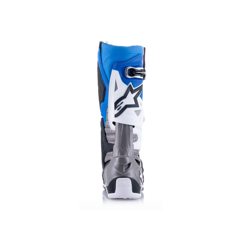 Čižmy na motocykel Alpinestars Tech 10 Supervented Perforované modro-fialovo-ružovo-bielo-šedo-čierne