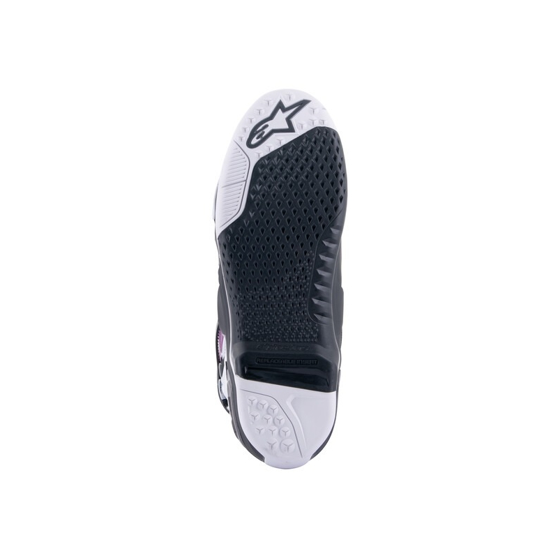 Čižmy na motocykel Alpinestars Tech 10 Supervented Perforované modro-fialovo-ružovo-bielo-šedo-čierne