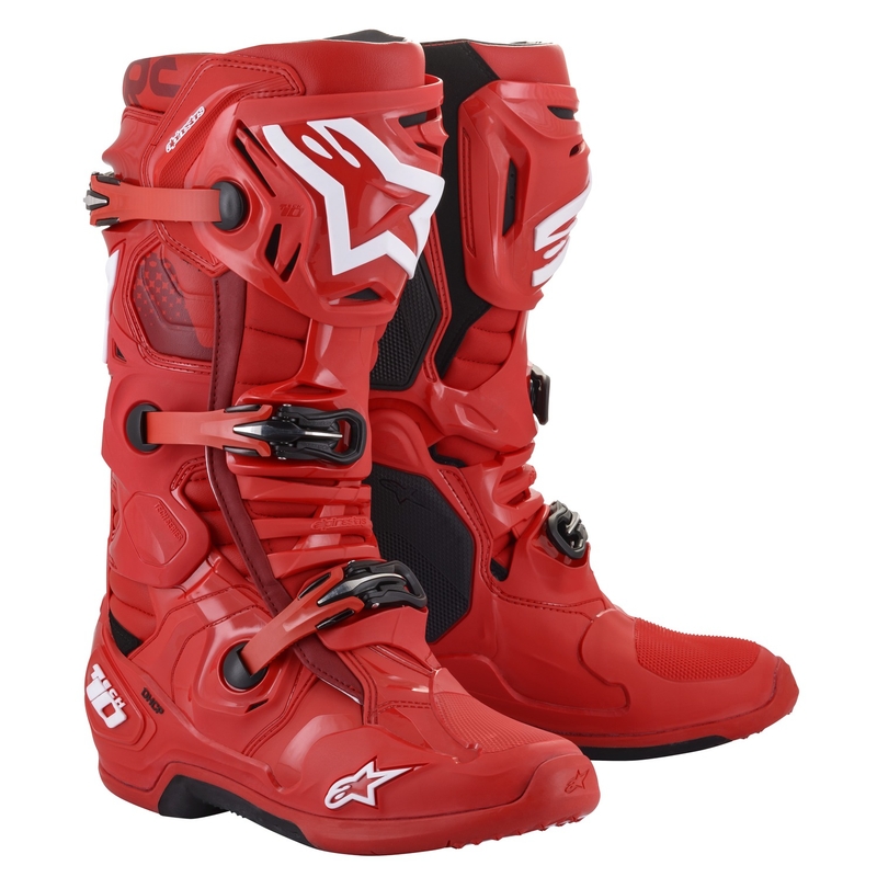 Čižmy na motocykel Alpinestars Tech 10 červené