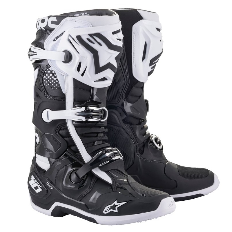 Čižmy na motocykel Alpinestars Tech 10 čierno-biele