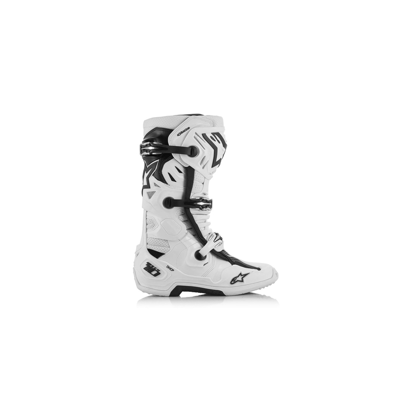 Čižmy na motocykel Alpinestars Tech 10 Supervented Perforované biele