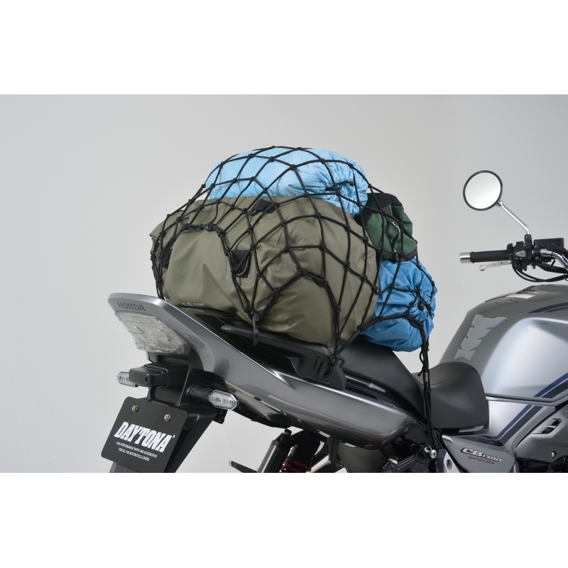 Pružná batožinová sieť na motocykel s plastovými háčikmi Daytona 50 x 50 cm čierna