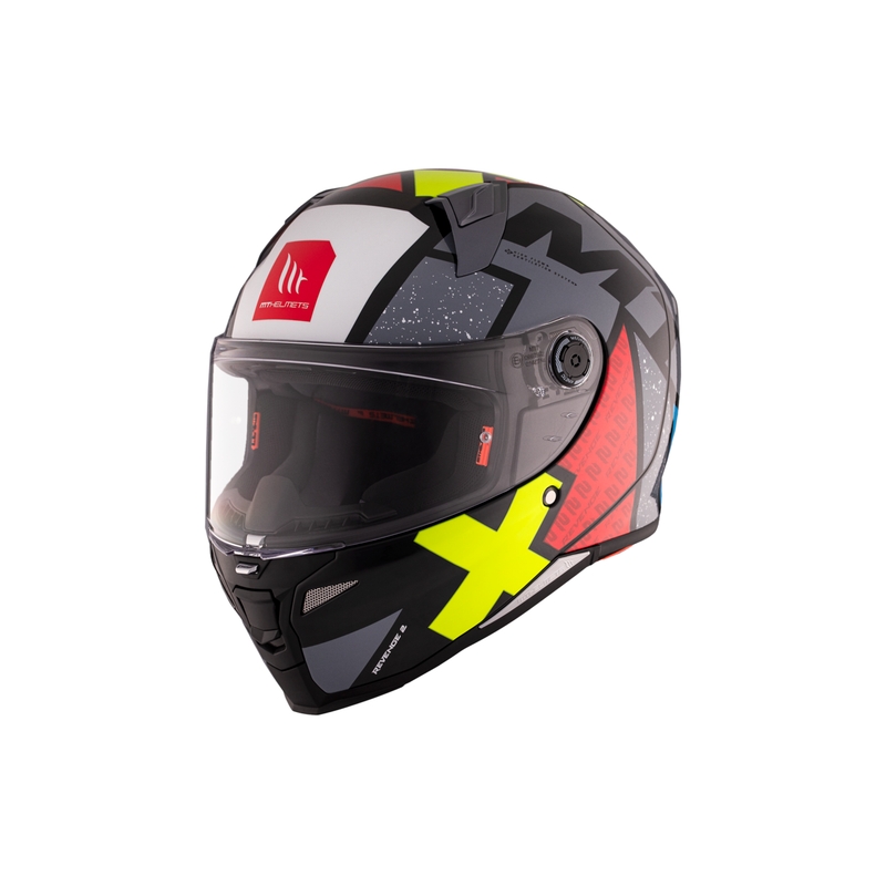 Integrálna helma na motorku MT REVENGE 2 S Light CO lesklá čierno-červeno-žltá
