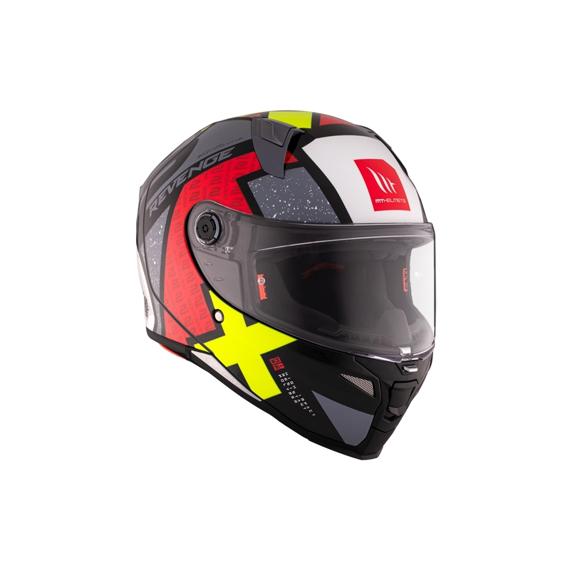 Integrálna helma na motorku MT REVENGE 2 S Light CO lesklá čierno-červeno-žltá