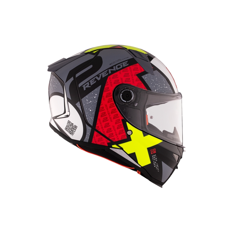 Integrálna helma na motorku MT REVENGE 2 S Light CO lesklá čierno-červeno-žltá