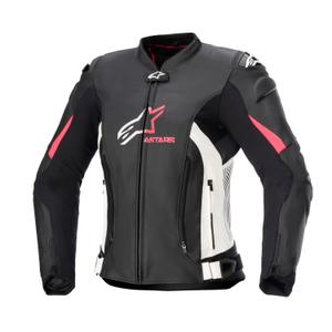 Dámska bunda na motorku Alpinestars GP PLUS 4 čierno-bielo-ružová