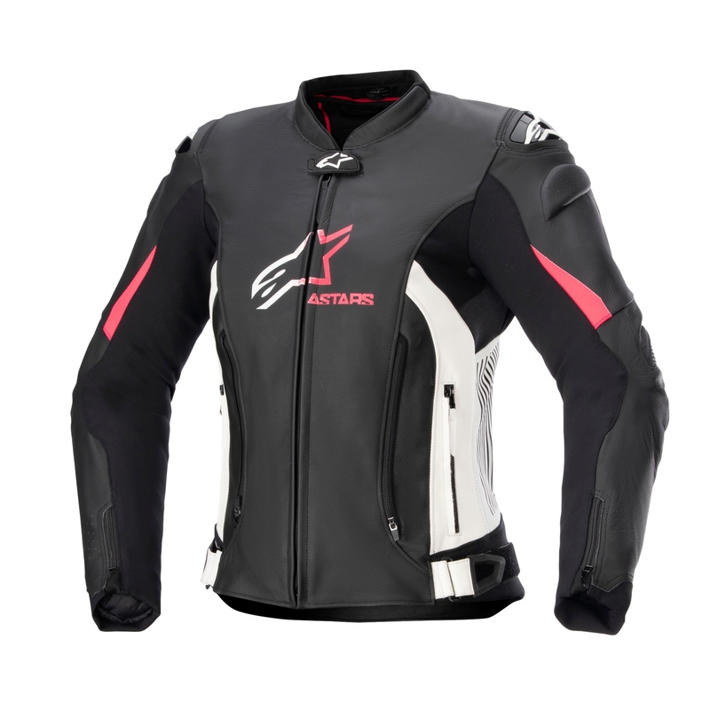 Dámska bunda na motorku Alpinestars GP PLUS 4 čierno-bielo-ružová