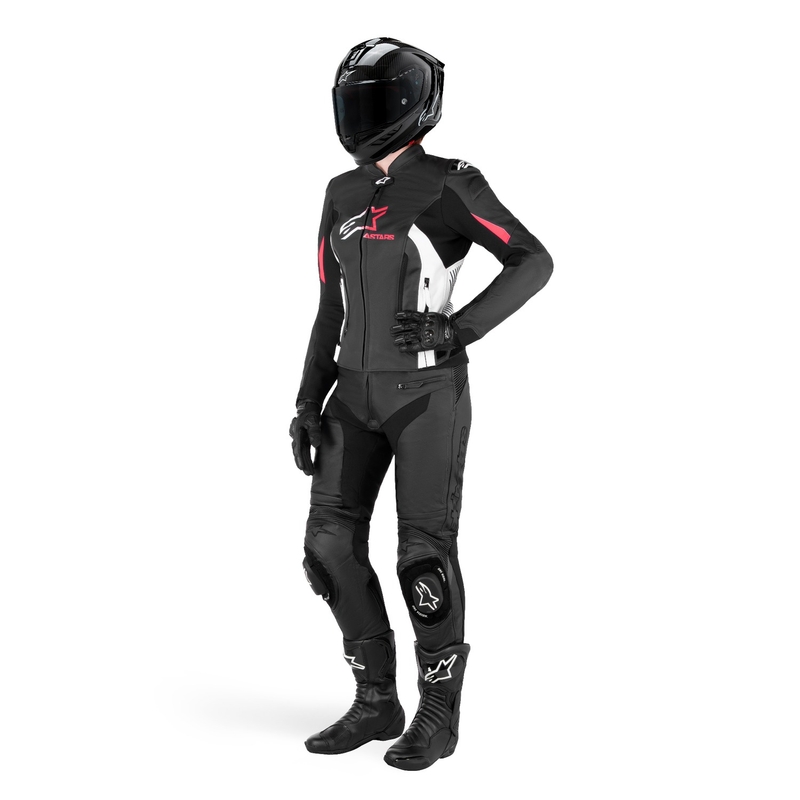 Dámska bunda na motorku Alpinestars GP PLUS 4 čierno-bielo-ružová