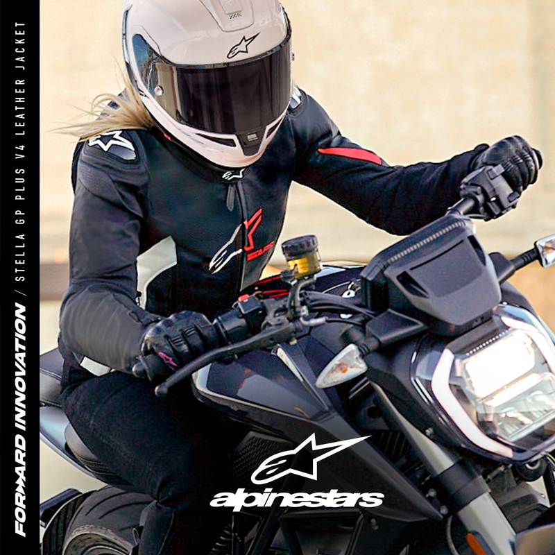 Dámska bunda na motorku Alpinestars GP PLUS 4 čierno-bielo-ružová