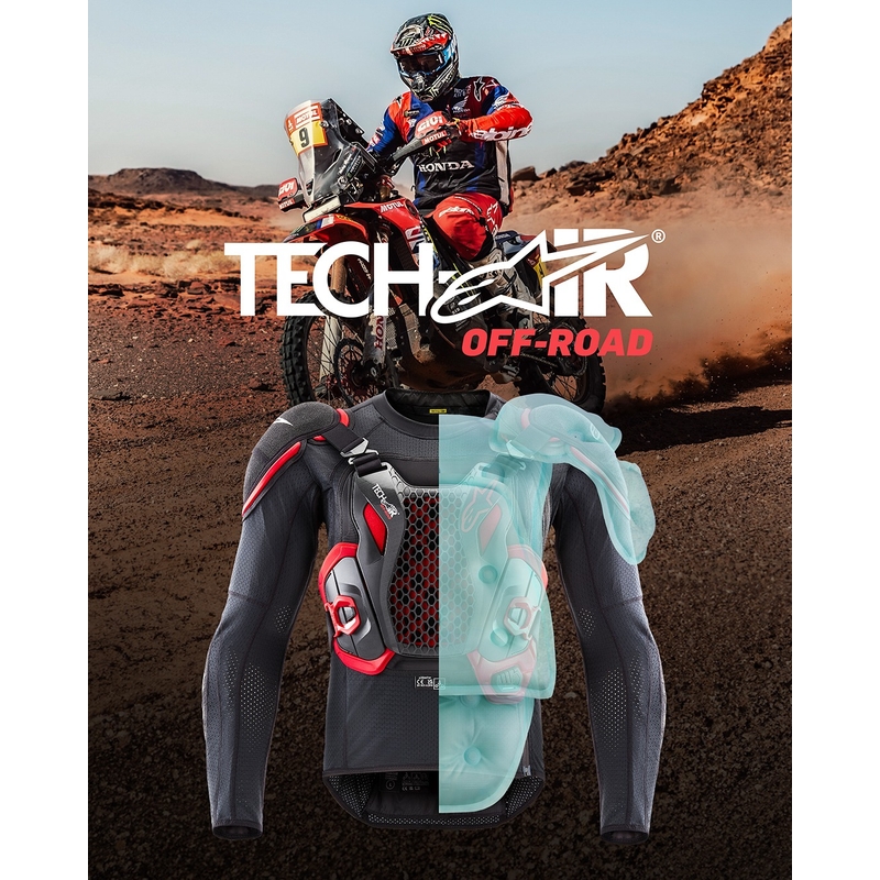 Airbagová vesta Alpinestars TECH-AIR®OFF-ROAD system čierno-červená