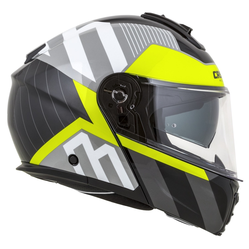 Výklopná helma na motorku Cassida Modulo 2.1 Profile bielo-čierno-fluo žlto-šedá