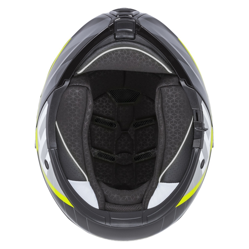 Výklopná helma na motorku Cassida Modulo 2.1 Profile bielo-čierno-fluo žlto-šedá