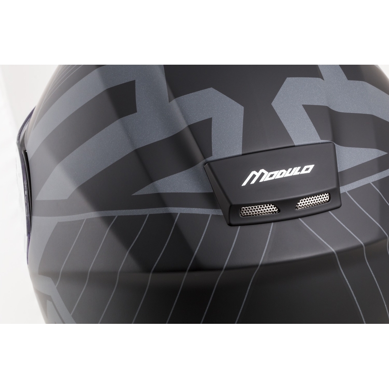 Výklopná helma na motorku Cassida Modulo 2.1 Profile Vision matná čierno-šedo reflexná