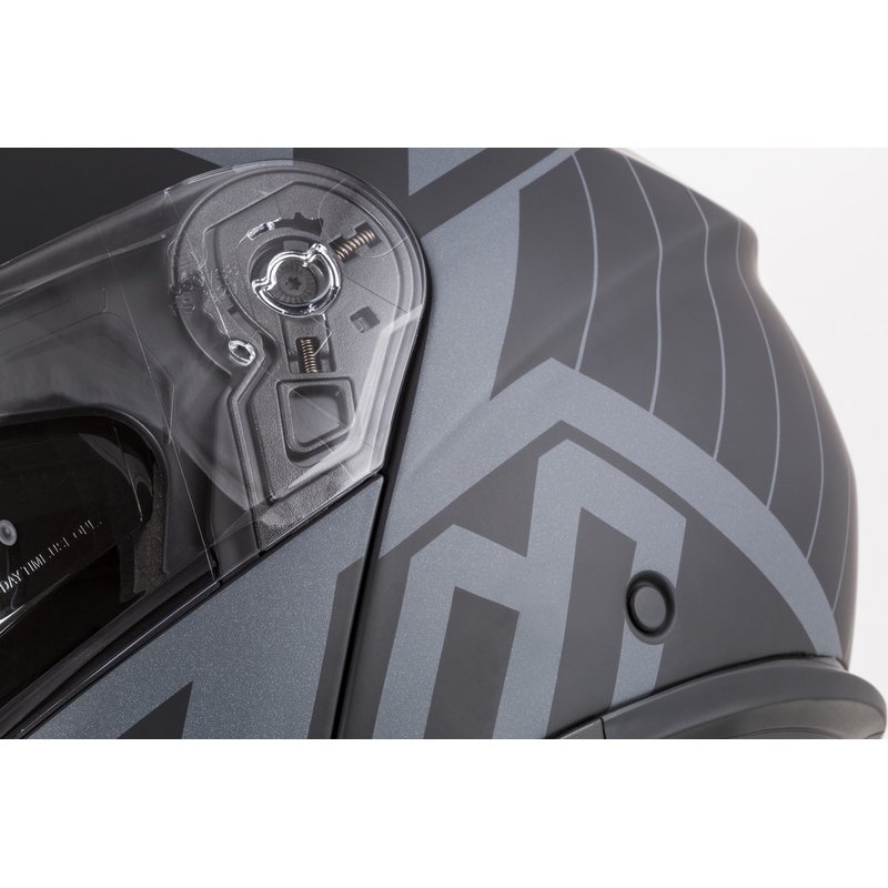 Výklopná helma na motorku Cassida Modulo 2.1 Profile Vision matná čierno-šedo reflexná