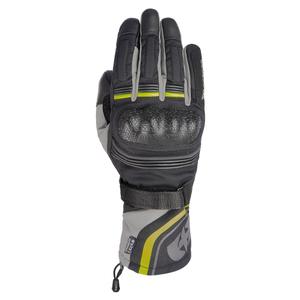 Rukavice na motorku Oxford Montreal 4.0 DRY2DRY™ čierno-šedo-fluo žlté