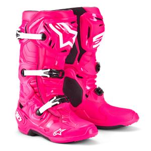 Čižmy na motocykel Alpinestars Tech 10 ružovo-čierno-biele 2025