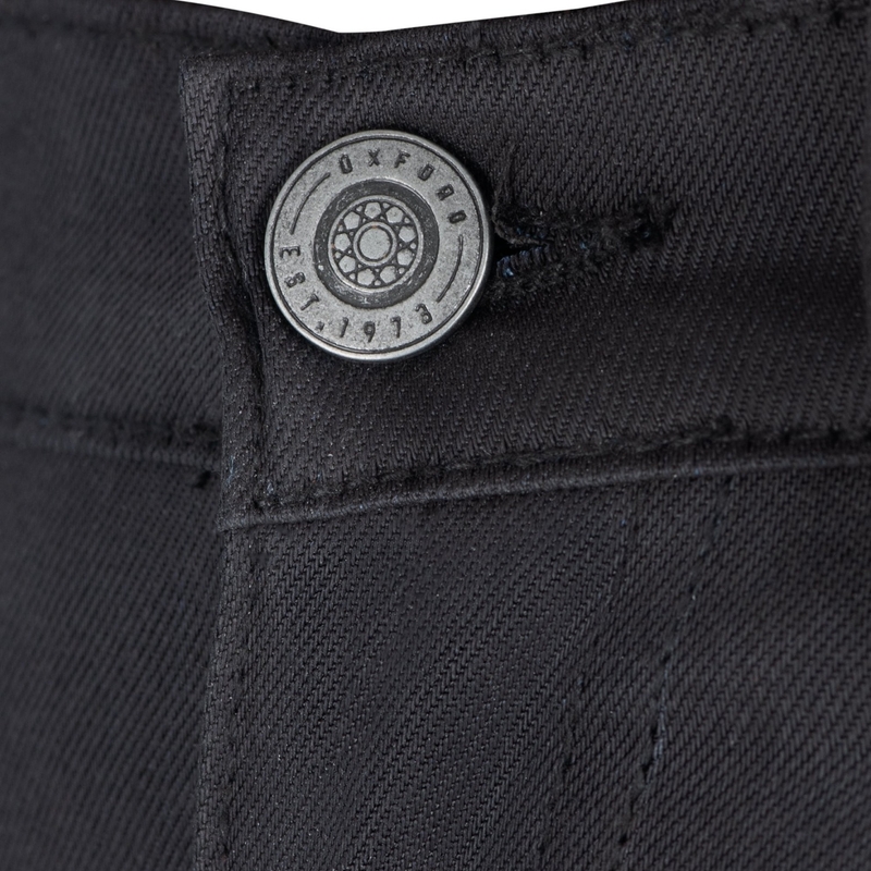 Skrátené dámske džínsy na motorku Oxford Original Approved Waxed Jeggins AA čierne