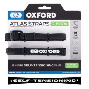 Batožinové popruhy Oxford Atlas G-Hook 2 ks čierne 17 mm x 2 m