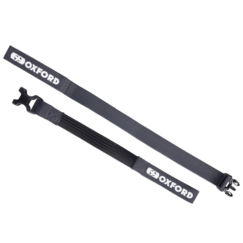 Batožinové popruhy Oxford Atlas B-Clip 2 ks sivé 26 mm x 1,2 m