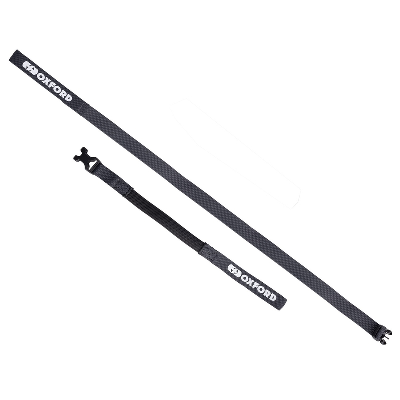 Batožinové popruhy Oxford Atlas B-Clip 2 ks sivé 17 mm x 2 m