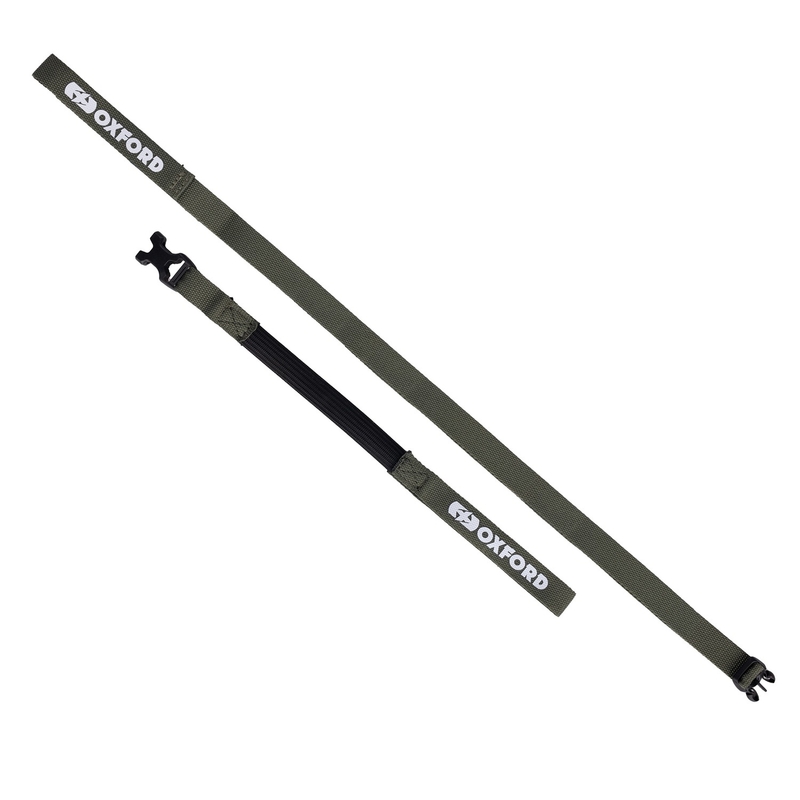 Batožinové popruhy Oxford Atlas B-Clip 2 ks zelené 17 mm x 2 m