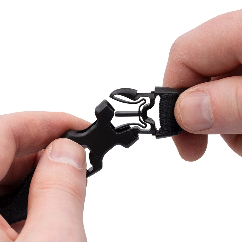 Batožinové popruhy Oxford Atlas B-Clip 2 ks čierne 17 mm x 1,2 m