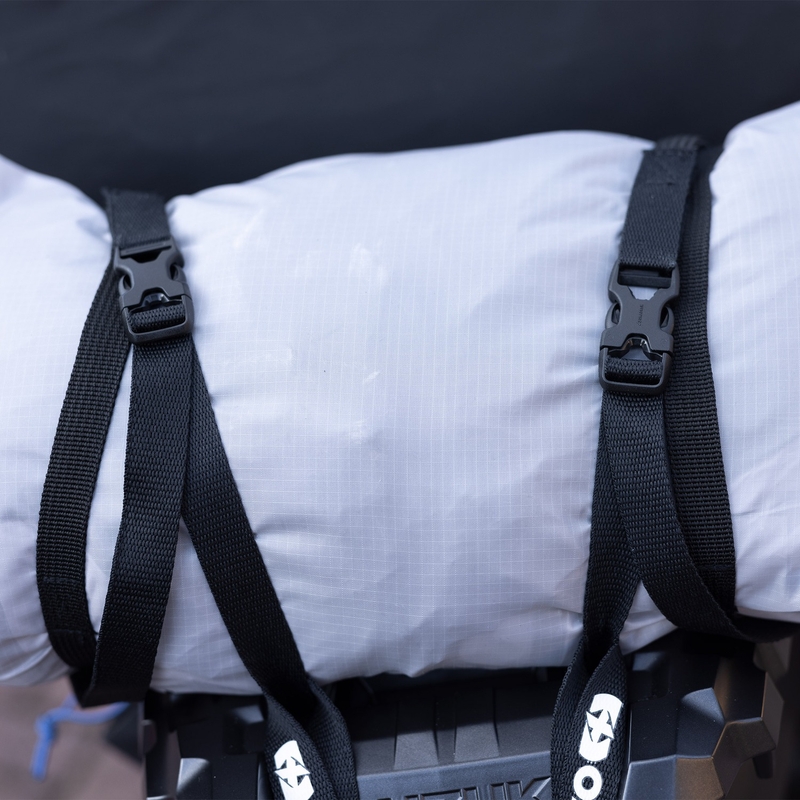 Batožinové popruhy Oxford Atlas B-Clip 2 ks čierne 17 mm x 1,2 m