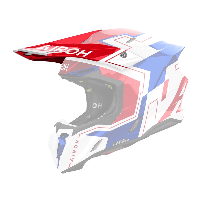 Šilt pre helmu Airoh Twist 3 Dizzy modro-červený lesklý