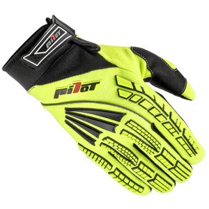 Motokrosové rukavice Pilot Pioneer fluo žlto-čierno-červené