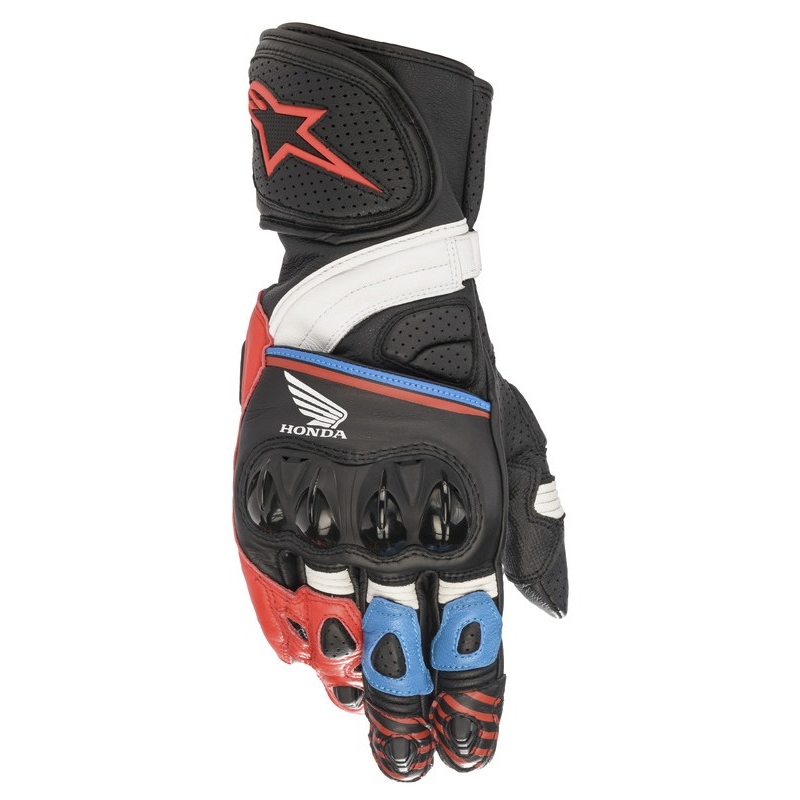 Rukavice na motocykel Alpinestars GP Plus R 2 Honda kolekcia čierno-červeno-modré