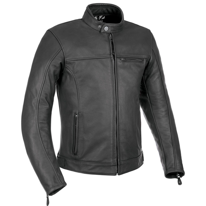 Kožená bunda na motocykel Oxford Walton čierna