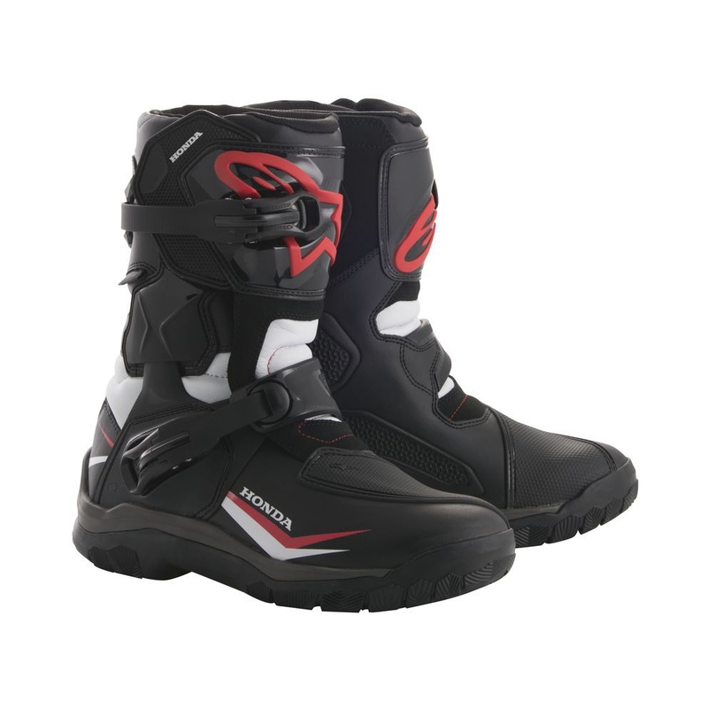 Čižmy na motocykel Alpinestars Belize Drystar Honda kolekcia čierno-bielo-červené