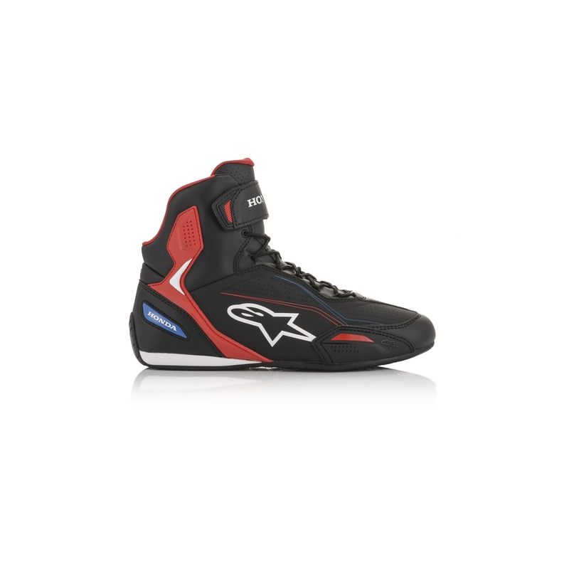 Motocyklová obuv Alpinestars Faster-3 Honda kolekcia čierno-červeno-modrá