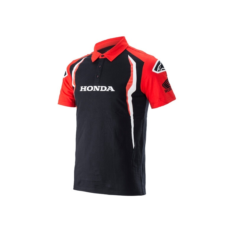 Polo tričko Alpinestars Honda červeno-čierne