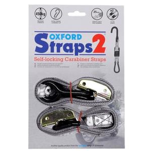 Nastaviteľné a zosilnené popruhy Oxford Carabiner Straps 25 mm sivé