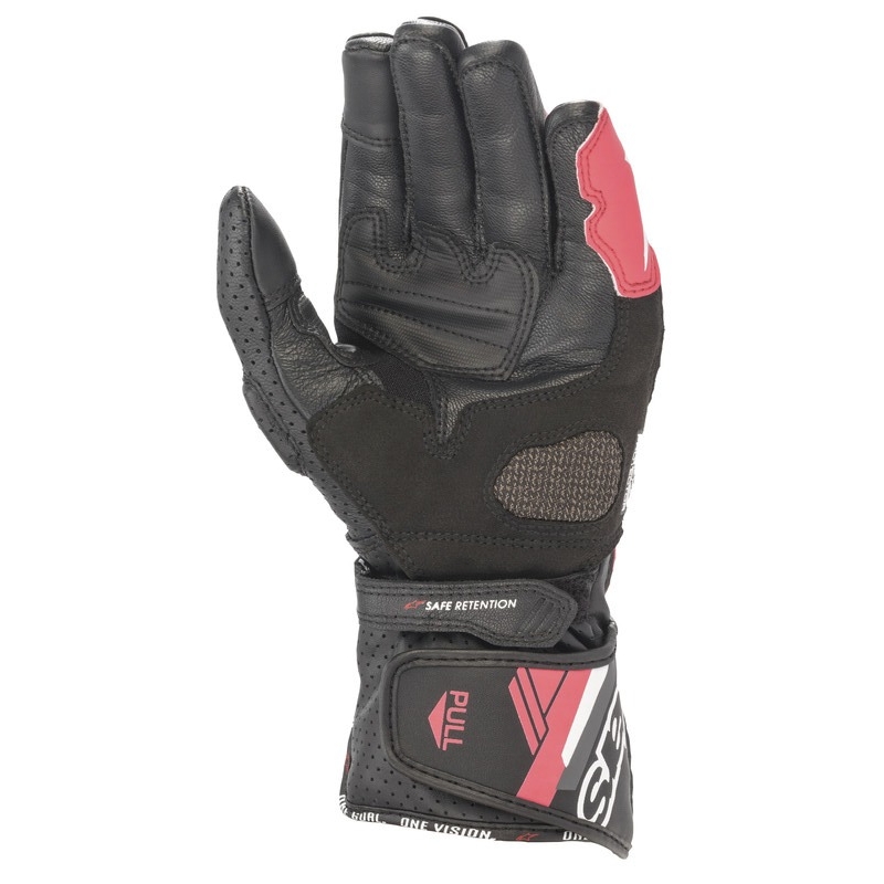 Dámske rukavice na motorku Alpinestars SP-8 čierno-bielo-ružové
