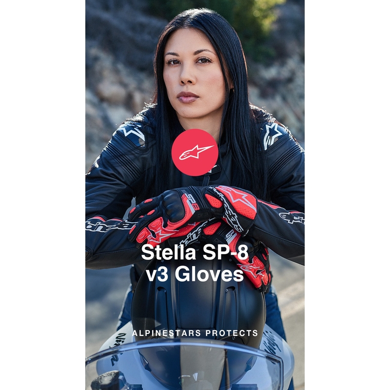 Dámske rukavice na motorku Alpinestars SP-8 čierno-bielo-ružové