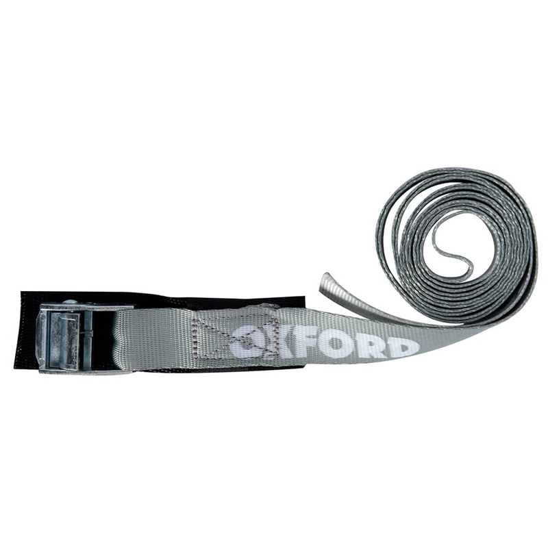 Nastaviteľné popruhy Oxford Cam Straps s fixáciou voľného konca pomocou suchého zipsu šedej