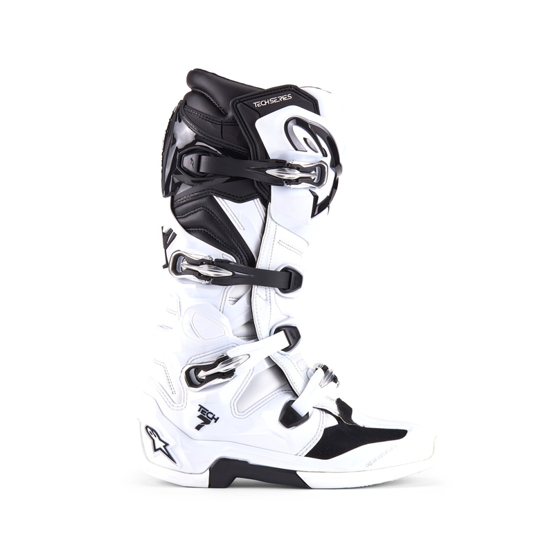 Topánky na motorku Alpinestars Tech 7 bielo-čierne