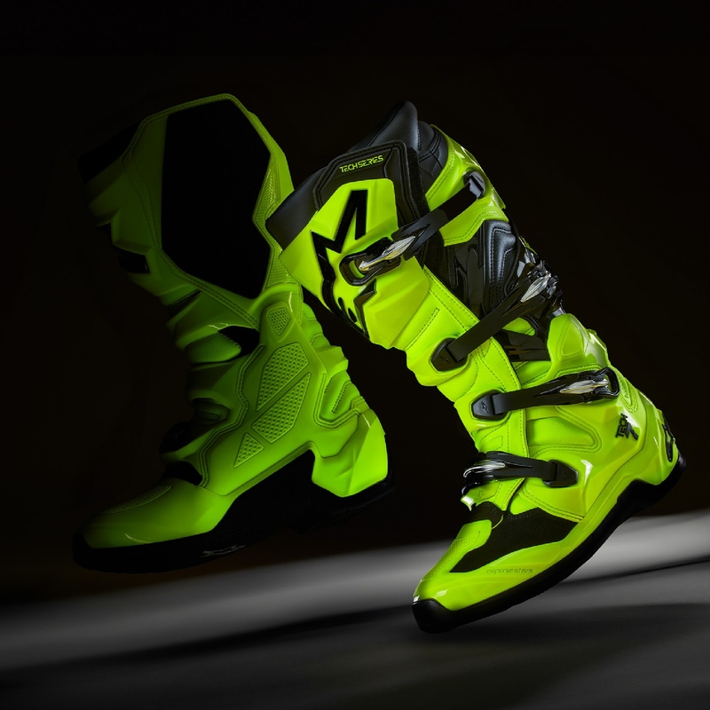 Topánky na motorku Alpinestars Tech 7 fluo žlto-čierne