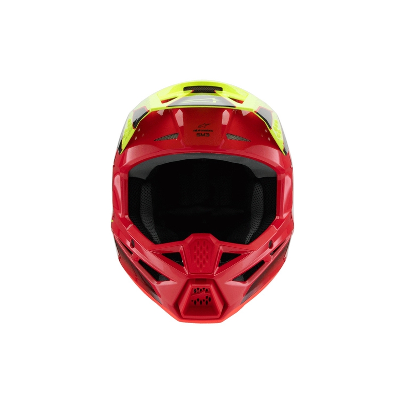 Detská motokrosová prilba Alpinestars S-M3 FRAY červeno-fluo žlto-čierna