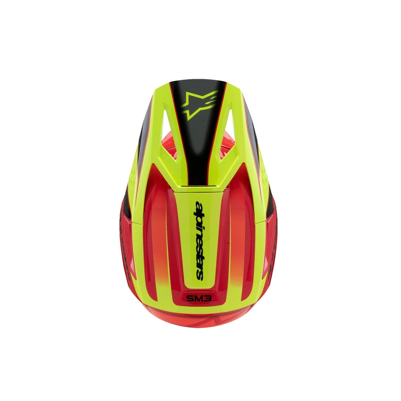 Detská motokrosová prilba Alpinestars S-M3 FRAY červeno-fluo žlto-čierna