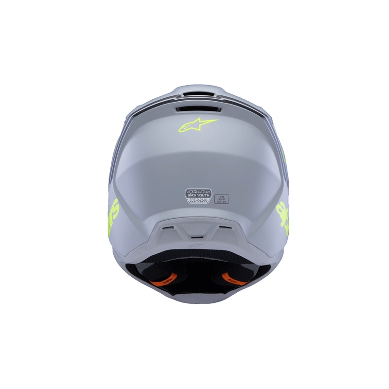 Detská motokrosová prilba Alpinestars S-M3 RADIUM mat šedo-fluo žlto-čierna
